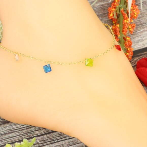 "Elegant Handmade Anklet – Delicate Jewelry for Women, MAR092111 - Picture 9 of 10
